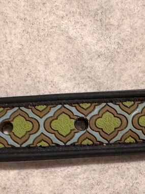 Cool green/blue dog collar by Dublin Dog Co., Size: Small